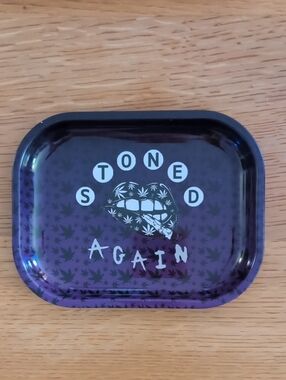 Stoned Again Purple Metal Rolling Tray